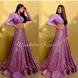 EMBROIDERY SEQUENCE MULTY DESIGN WORK LEHNGA