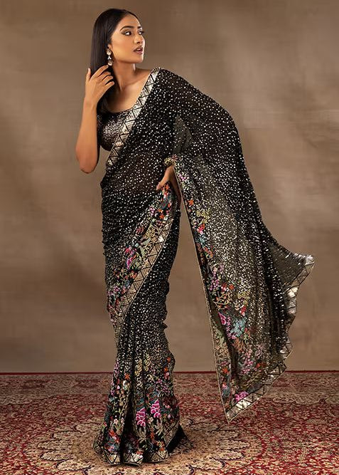 Bollywood Beutyfull Sequance Saree