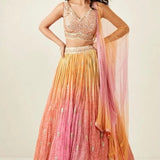 Sunset Blush Designer Lehenga Set - Size XS