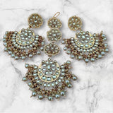 Kundan tika and earings set