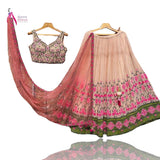 Pink Attractive Embroidered Lehenga