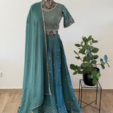 Festive Teal Lehenga - Size L
