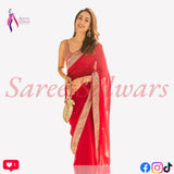 Red Fancy Moti Work Saree