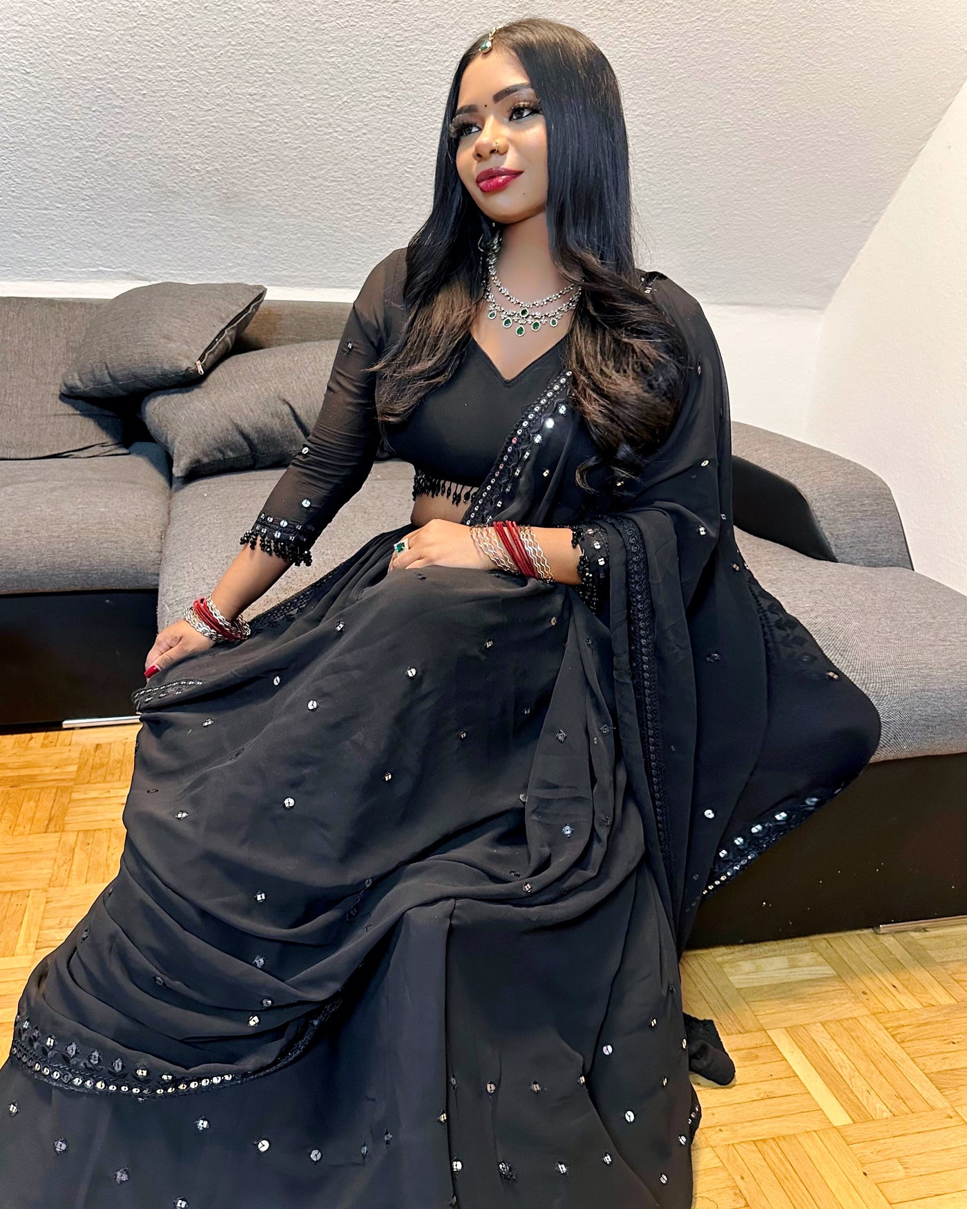 SareesSalwars customer wearing Indian occasionwear