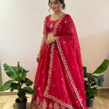 Designer Embroidered Lehenga - Size XS