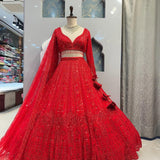 Heavy Embroidered Lehenga - Size S