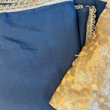 Royal Navy Elegance Saree - Size M