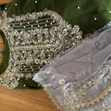 Emerald Noor Embroidered Sharara Set - Size XL