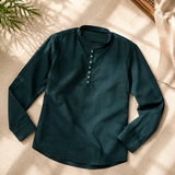Midnight Emerald Kurta Shirt - Size M