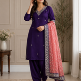 Royal Violet Grace Salwar Set