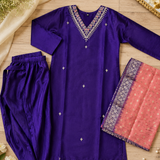 Royal Violet Grace Salwar Set