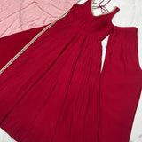 Festive Roman Silk Anarkali Suit - Size S