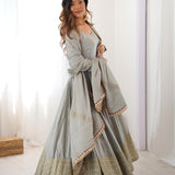 Sehnaaz Chinon Silk Gown - Size XXL