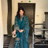 Pure Faux Georgette Top Dhoti - Size XL