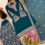 Pure Faux Georgette Top Dhoti - Size XL