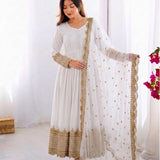 Elegant Sequence Work Georgette Anarkali Gown