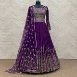 Heavy Embroidery Gown With Belt