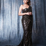 Bollywood Black Sequins Saree