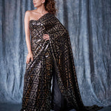 Bollywood Black Sequins Saree