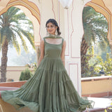 Desirable Faux Georgette Gown