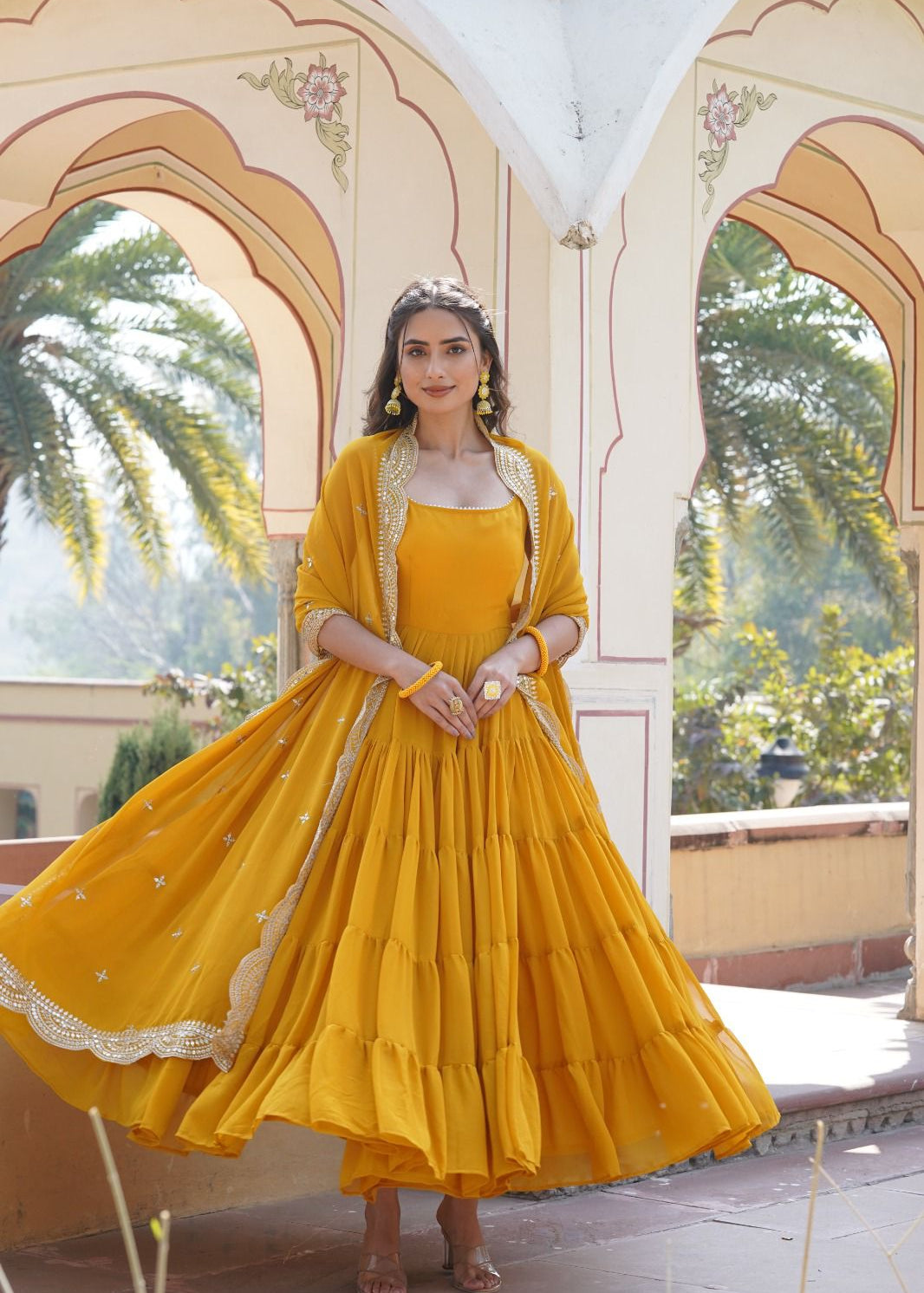 Desirable Faux Georgette Gown