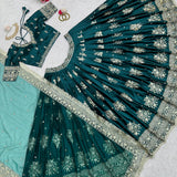 Green Designer Embroidery Lehenga