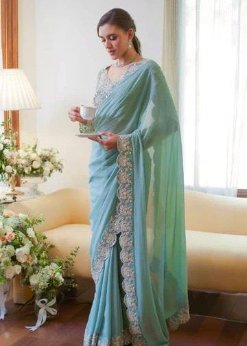 Designer Faux Georgette Saree