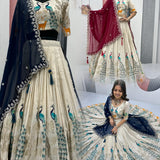 Peacock Bridal Tissue Silk Lehenga