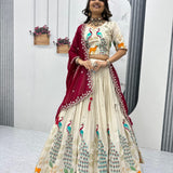 Peacock Bridal Tissue Silk Lehenga