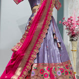 Purple Paithani Tissu Silk Lehenga