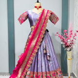 Purple Paithani Tissu Silk Lehenga