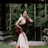 Traditional Golden Patta Lehenga Choli