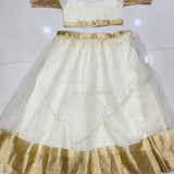 Traditional Golden Patta Lehenga Choli