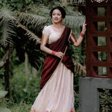 Traditional Golden Patta Lehenga Choli