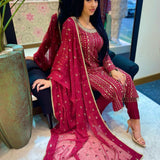 Trendy Faux Georgette Stright Suit