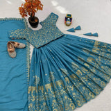 Trending Embroidery with Beautiful  Work  Stitched Lahenga