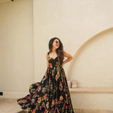 Partywear Silk Anarkali Gown