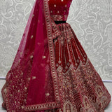 Bridal Real Handwork Mirror Lehenga