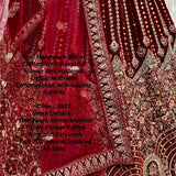 Bridal Real Handwork Mirror Lehenga