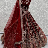 Crystal Motif Handwork Lehenga