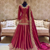 Bridal Heavy Silk Top Lehenga