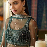 Dark Green Stunning Bridal Lehenga Choli