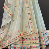 Valuable Thread Work Georgette Lehenga