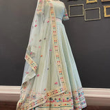 Valuable Thread Work Georgette Lehenga