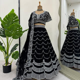 Black Boutique Georgette Lehenga