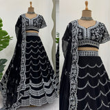 Black Boutique Georgette Lehenga