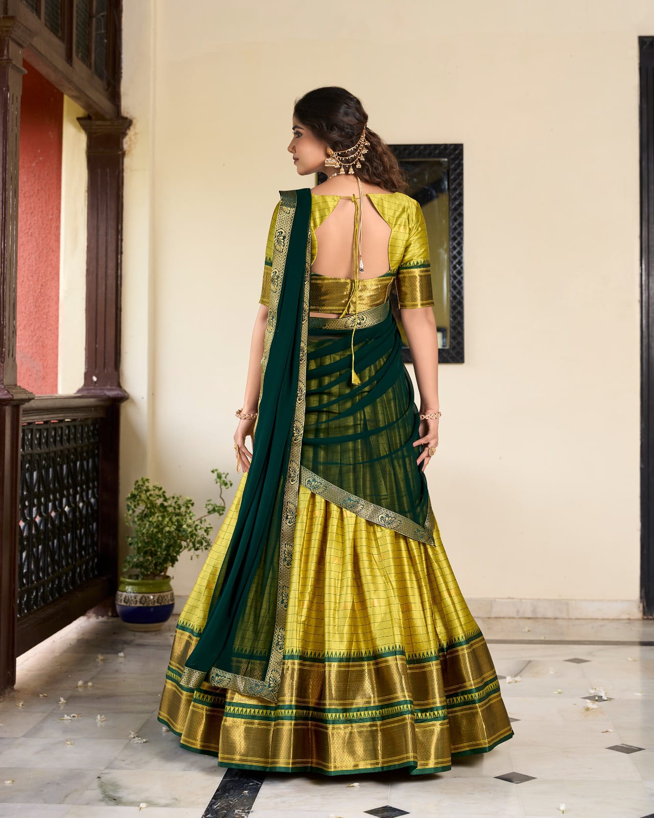 Traditional Paithani Silk Lehenga Choli