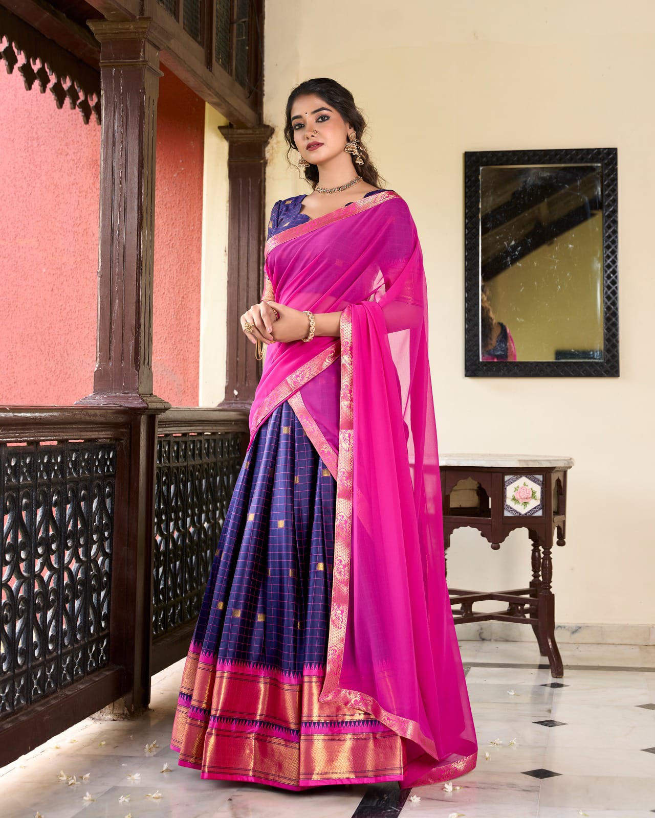 Traditional Paithani Silk Lehenga Choli