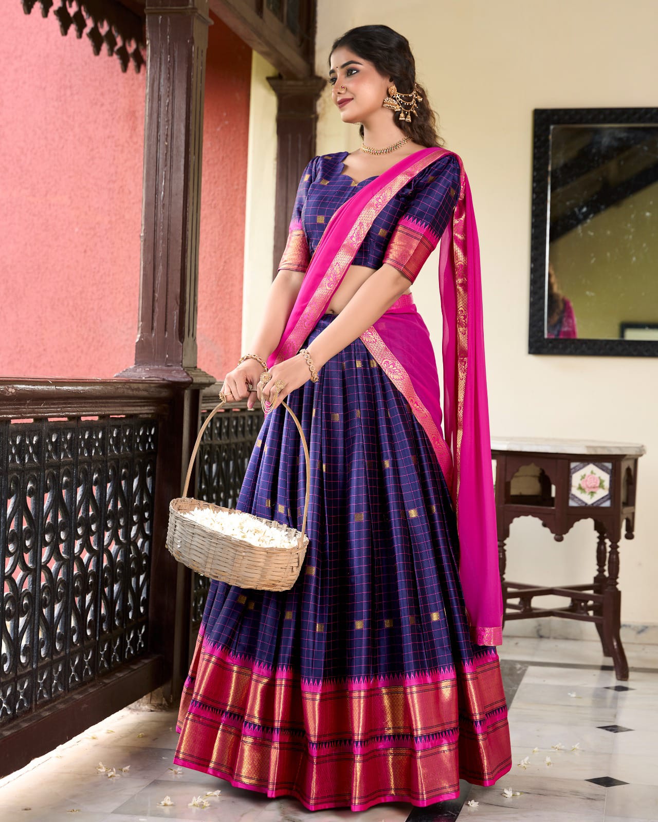 Traditional Paithani Silk Lehenga Choli