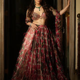 Premium Tabby Organza Silk Lehenga